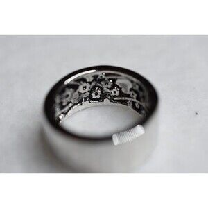 NWOT Cherry Blosom Wide Band Stainless Steel Cottagecore Size 6 Ring